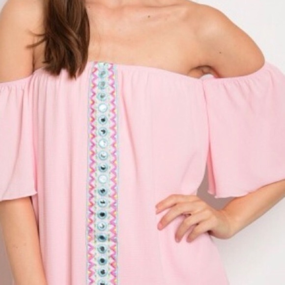 ๐7XHP๐ Pink off the shoulder dress - Picture 2 of 4